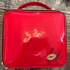 Shiny Red Hard Plastic Makeup Case